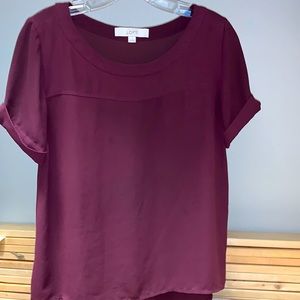 Plum Crepe Top